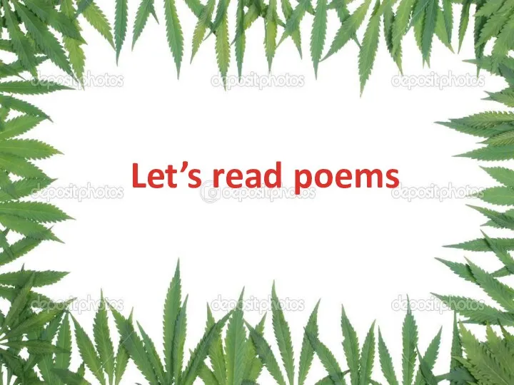 Let’s read poems