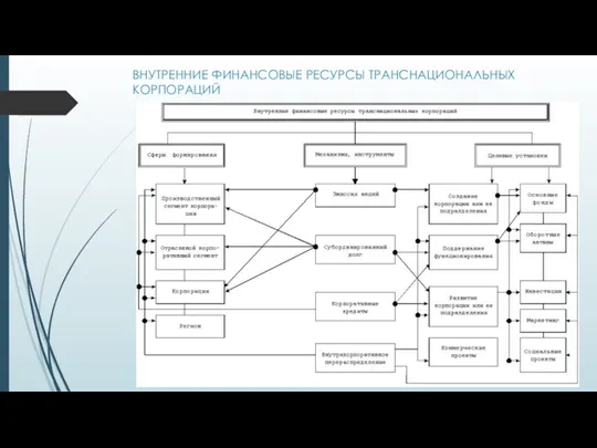 ВНУТРЕННИЕ ФИНАНСОВЫЕ РЕСУРСЫ ТРАНСНАЦИОНАЛЬНЫХ КОРПОРАЦИЙ