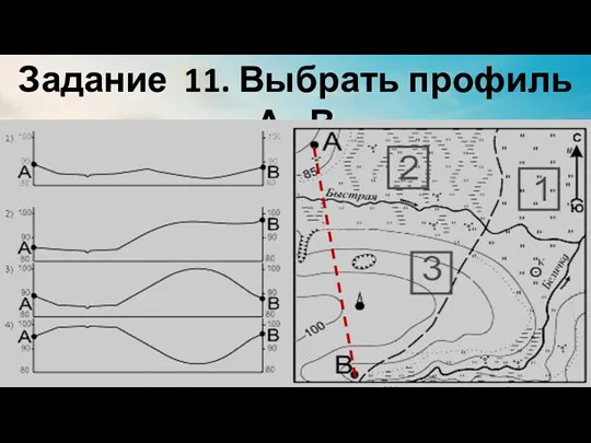 Задание 11. Выбрать профиль А - В