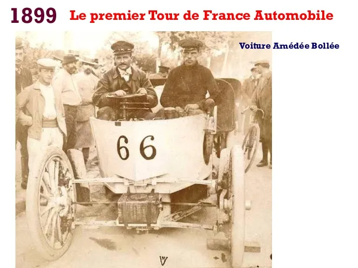 1899 Le premier Tour de France Automobile Voiture Amédée Bollée