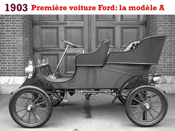 1903 Première voiture Ford: la modèle A