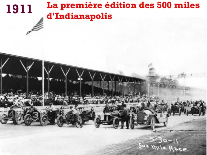 1911 La première édition des 500 miles d'Indianapolis