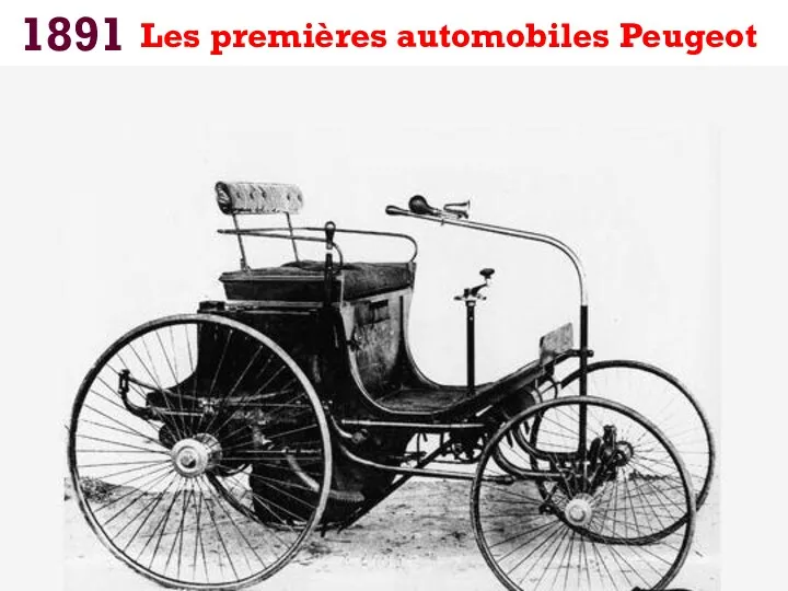 1891 Les premières automobiles Peugeot