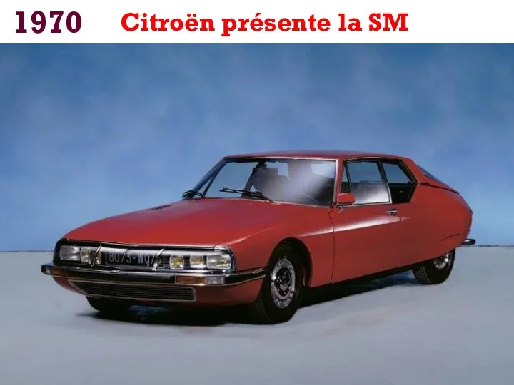 1970 Citroën présente la SM