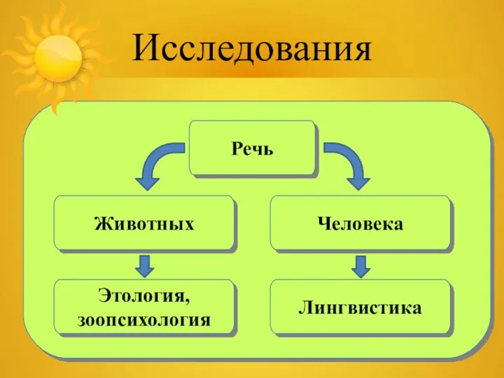 Исследования Животных Человека Этология, зоопсихология Лингвистика Речь