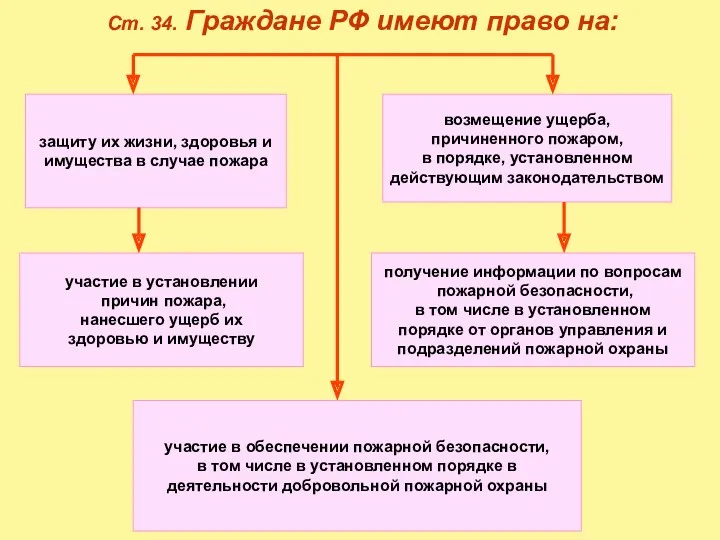 Ст. 34. Граждане РФ имеют право на: защиту их жизни,