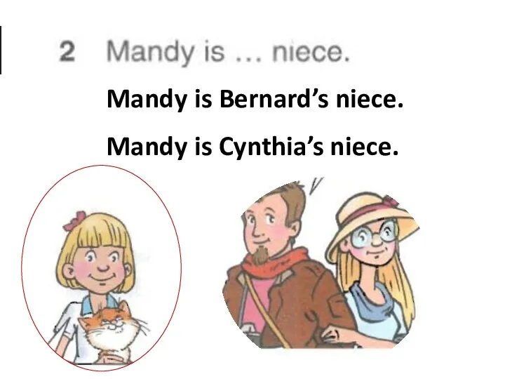 Mandy is Bernard’s niece. Mandy is Cynthia’s niece.