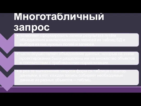 Многотабличный запрос