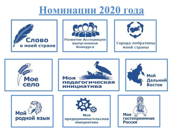 Номинации 2020 года