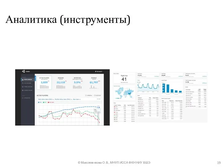 Аналитика (инструменты) © Максименкова О.В., МНУЛ ИССА ФКН НИУ ВШЭ