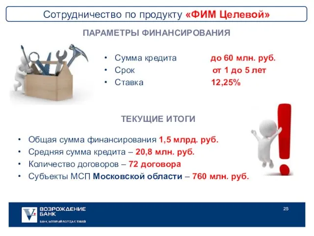 Сумма кредита до 60 млн. руб. Срок от 1 до