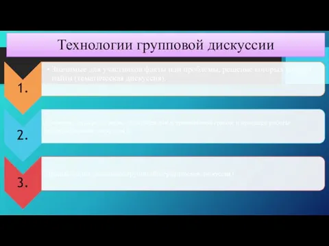 Технологии групповой дискуссии