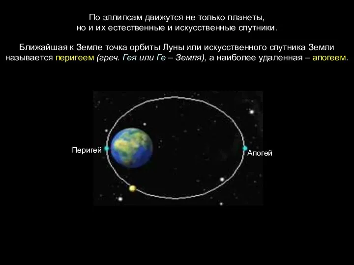 По эллипсам движутся не только планеты, но и их естественные