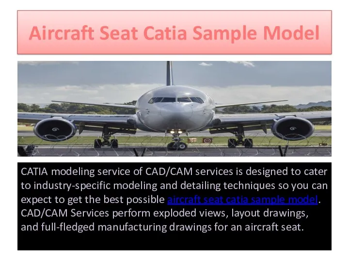 Aircraft Seat Catia Sample Model CATIA modeling service of CAD/CAM