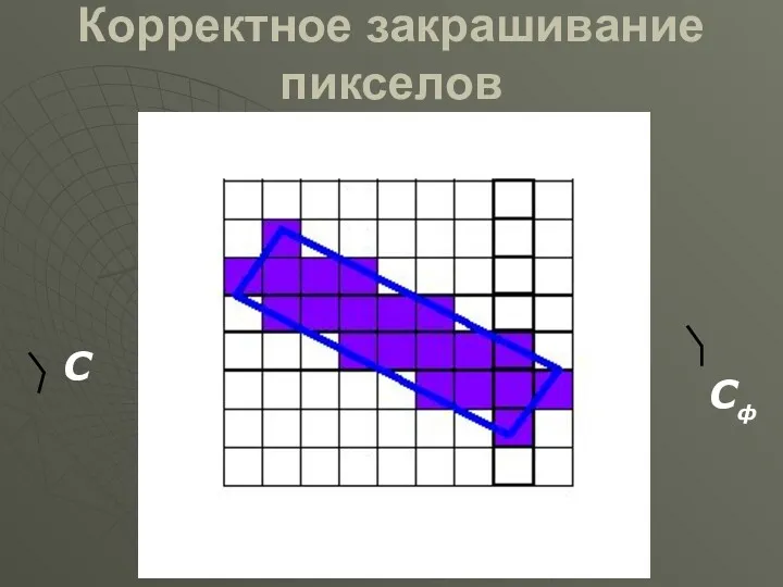 Корректное закрашивание пикселов C Cф