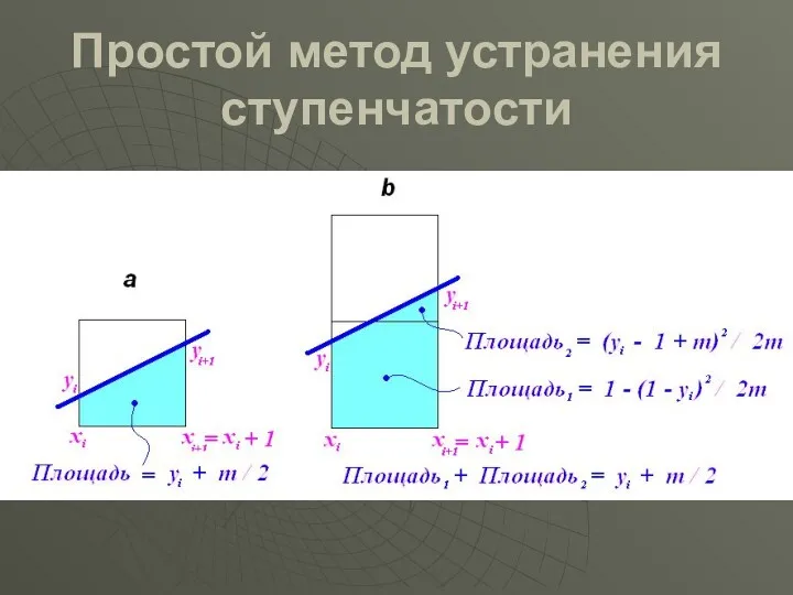 Простой метод устранения ступенчатости