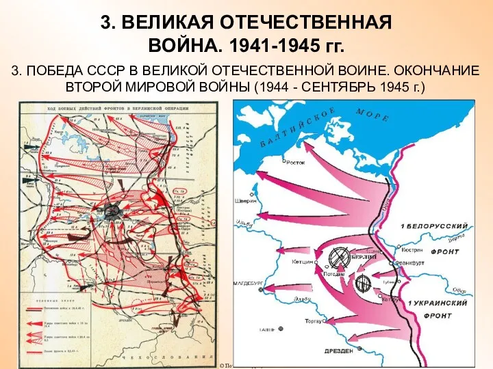 3. ВЕЛИКАЯ ОТЕЧЕСТВЕННАЯ ВОЙНА. 1941-1945 гг. 3. ПОБЕДА СССР В