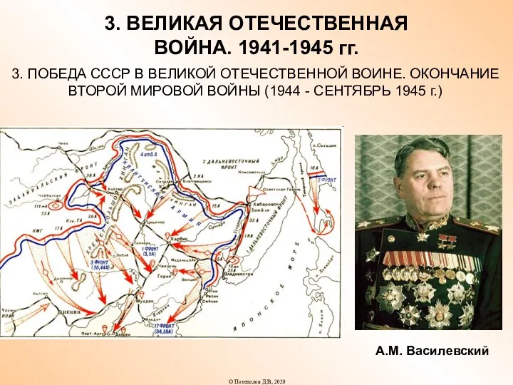 3. ВЕЛИКАЯ ОТЕЧЕСТВЕННАЯ ВОЙНА. 1941-1945 гг. 3. ПОБЕДА СССР В