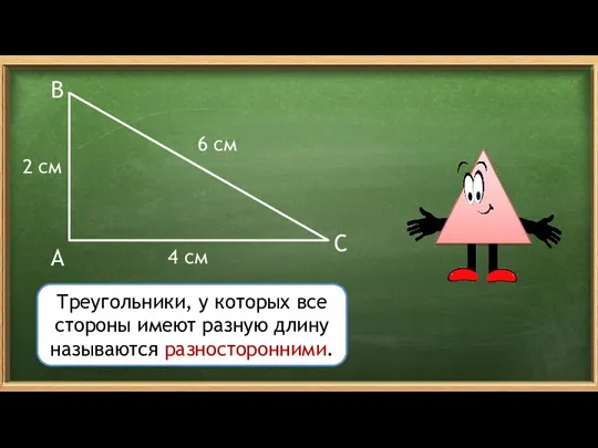 A B C 6 см 2 см 4 см Треугольники, у которых все