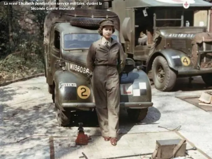 La reine Elisabeth pendant son service militaire, durant la Seconde Guerre mondiale