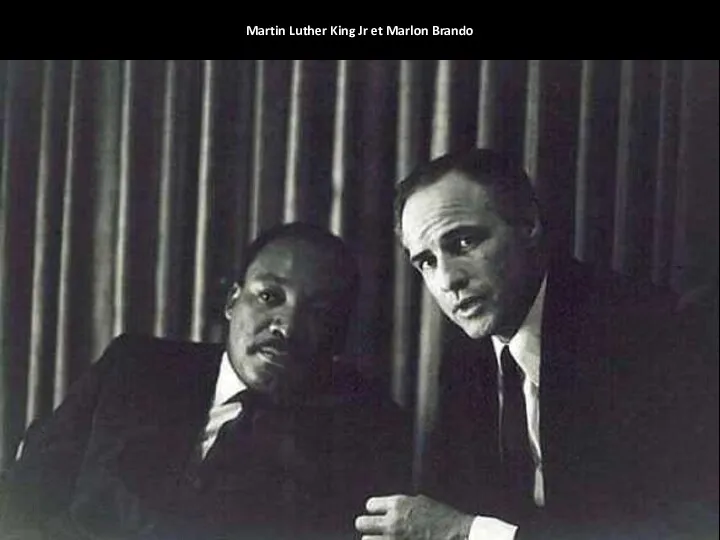 Martin Luther King Jr et Marlon Brando