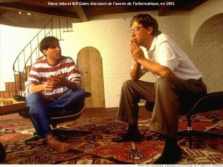 Steve Jobs et Bill Gates discutant de l’avenir de l’informatique, en 1991