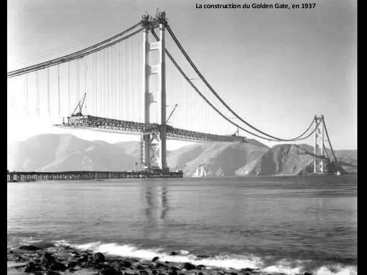 La construction du Golden Gate, en 1937