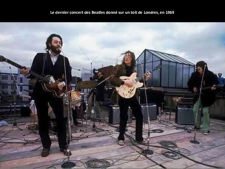 Le dernier concert des Beatles donné sur un toit de Londres, en 1969