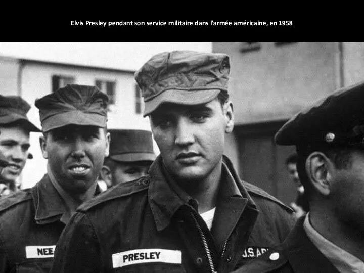 Elvis Presley pendant son service militaire dans l’armée américaine, en 1958