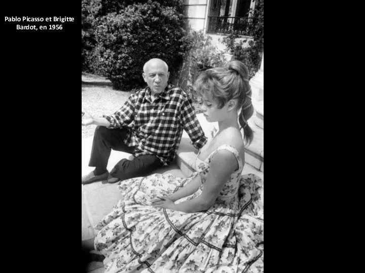 Pablo Picasso et Brigitte Bardot, en 1956