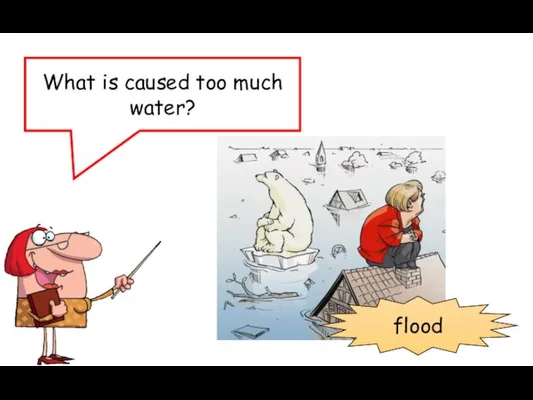 What is caused too much water? flood