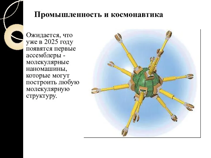 Промышленность и космонавтика Ожидается, что уже в 2025 году появятся