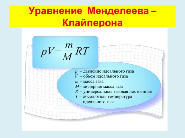 Уравнение Менделеева – Клайперона