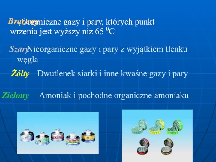 Organiczne gazy i pary, których punkt wrzenia jest wyższy niż