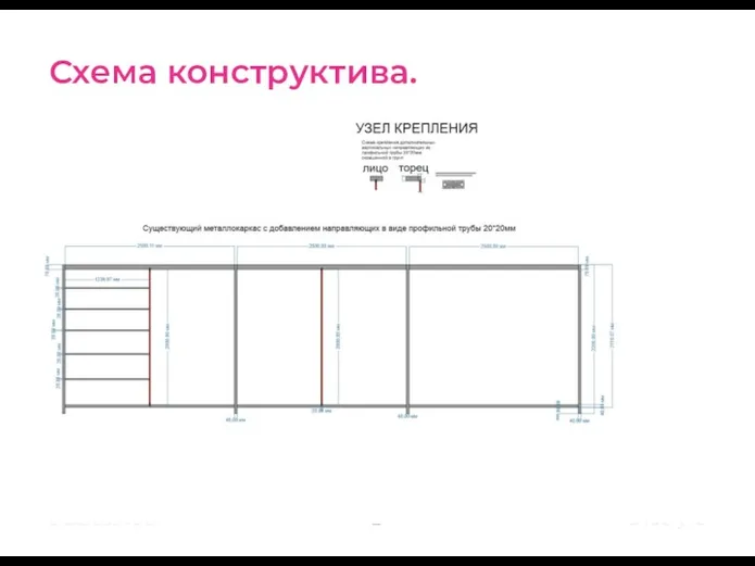 8 812 209 12 27 brlucky.ru Схема конструктива. 2 Красным обозначены монтируемые элементы