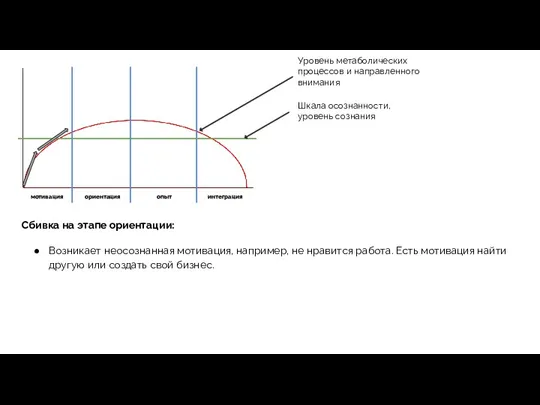 Уровень метаболических процессов и направленного внимания мотивация ориентация опыт интеграция