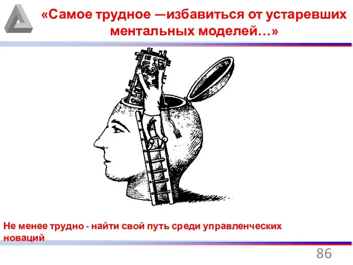 «Самое трудное —избавиться от устаревших ментальных моделей…» Не менее трудно