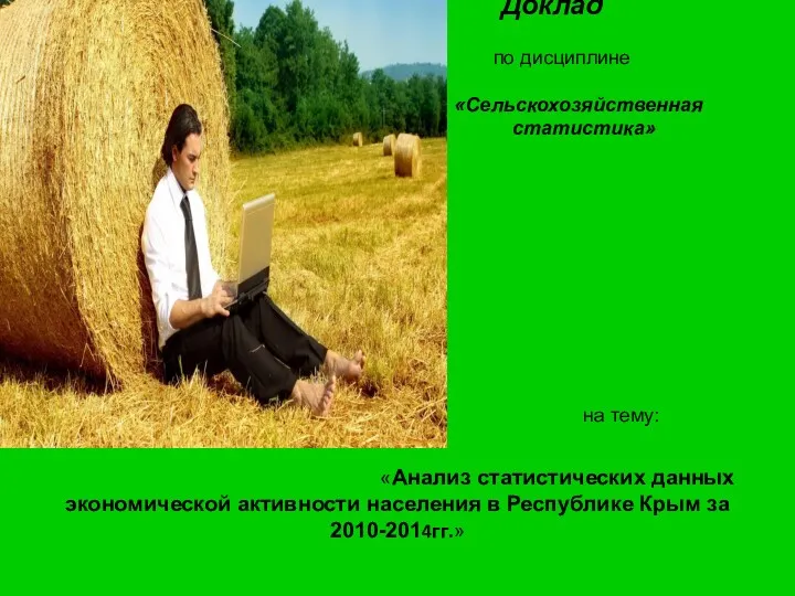 Анализ статистических данных экономической активности населения в Республике Крым за 2010-2014 годы