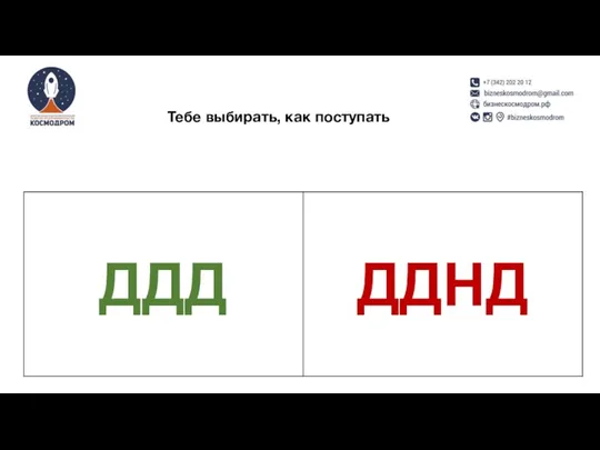 Тебе выбирать, как поступать