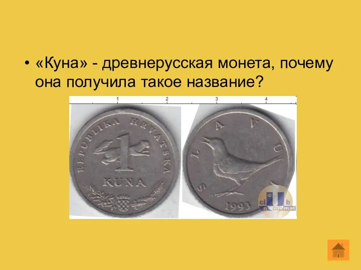 «Куна» - древнерусская монета, почему она получила такое название?