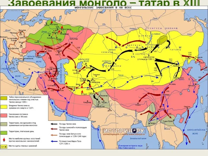 Завоевания монголо – татар в XIII в.