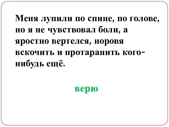 Меня лупили по спине, по голове, но я не чувствовал