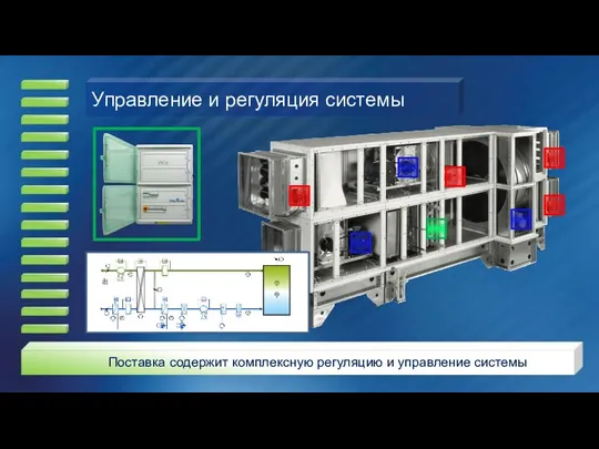 Поставка содержит комплексную регуляцию и управление системы Управление и регуляция системы