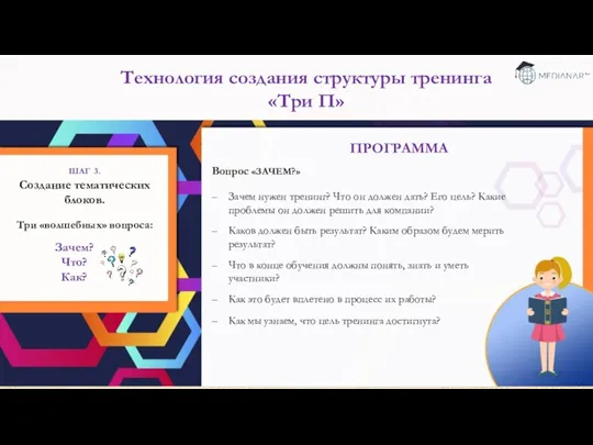 Вопрос «ЗАЧЕМ?» Зачем нужен тренинг? Что он должен дать? Его