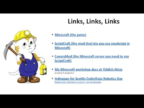 Links, Links, Links Minecraft (the game) ScriptCraft (the mod that