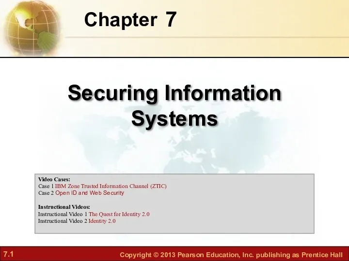 Chapter 7. Securing information systems