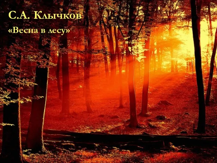 С.А. Клычков «Весна в лесу»