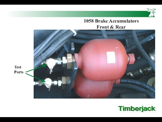 1058 Brake Accumulators Front & Rear Test Ports