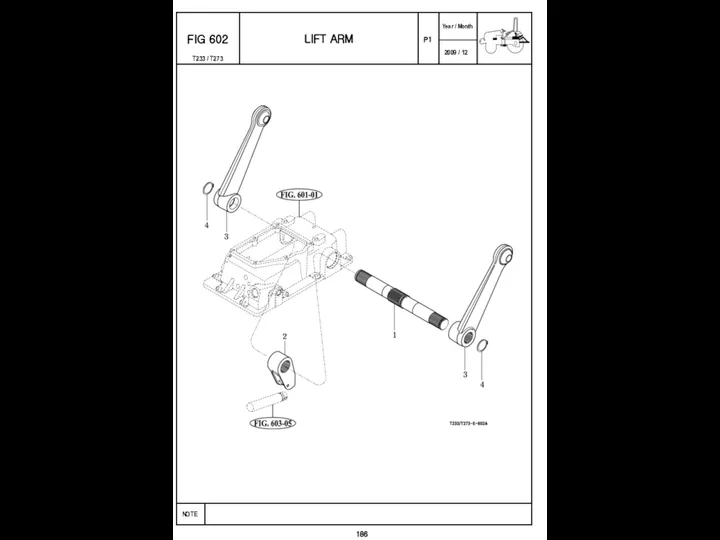 P1 FIG 602 LIFT ARM 186