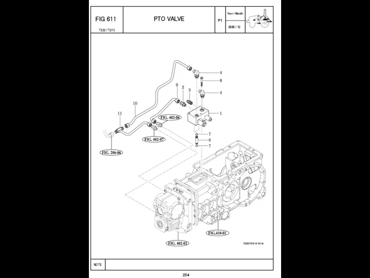 P1 FIG 611 PTO VALVE 204